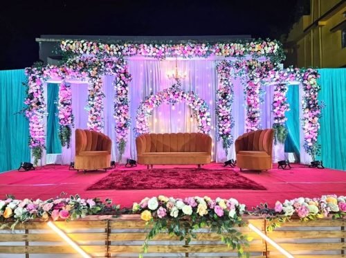  Wedding Stage Decoration With Flowers | Elegant Pink & Purple Theme